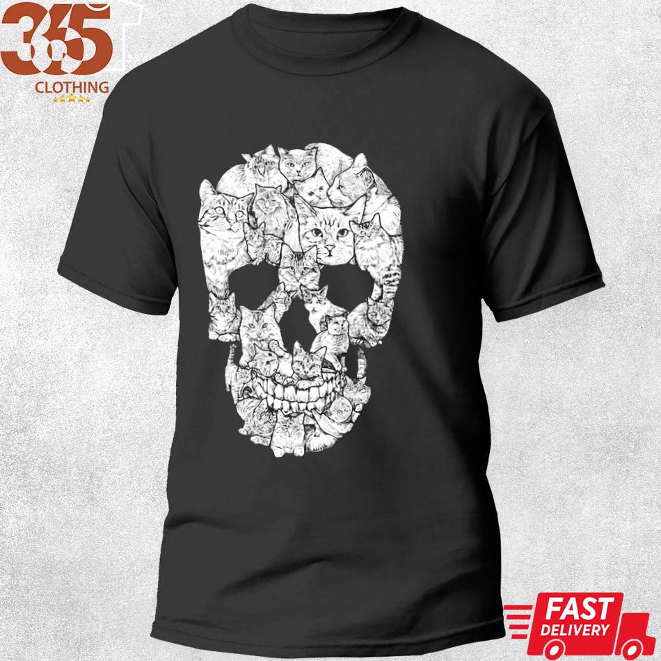 2022 cat skull Shirt shirt men