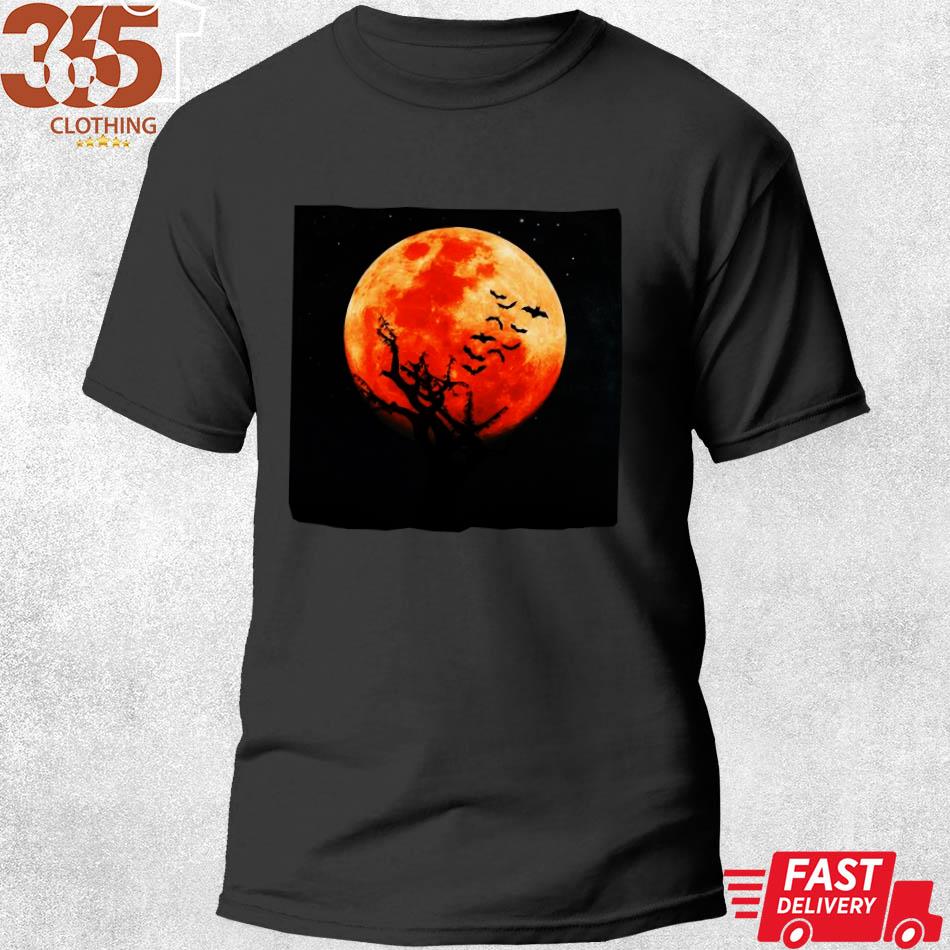 2022 spooky halloween moon Shirt shirt men