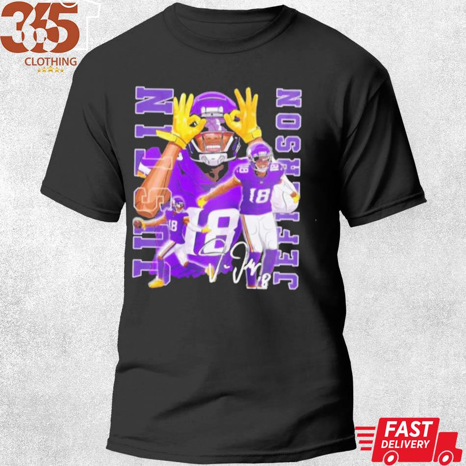 PHShopDesign Justin Jefferson Shirt, Justin Jefferson T-Shirt, Minnesota Football Shirt, American Football MVP Player, merch Vintage Shirt, Football Fans