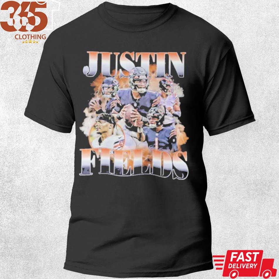 Official justin Fields Chicago Bears vintage retro 90s bootleg