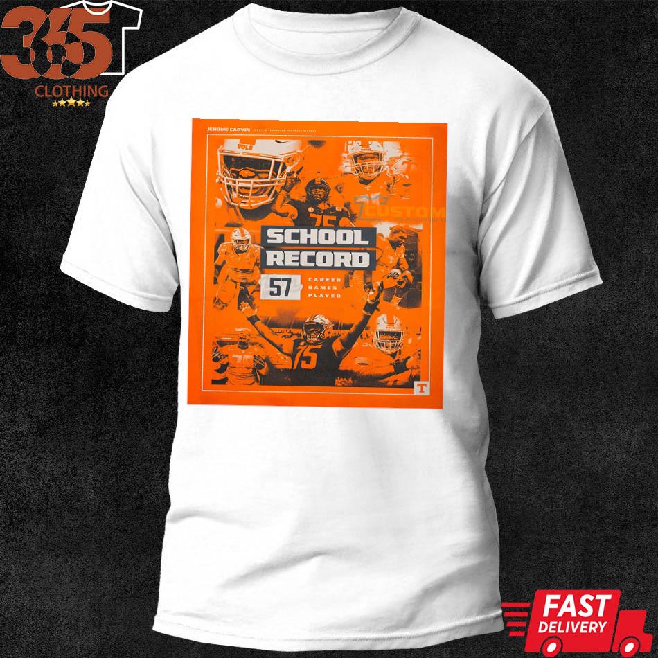 Tennessee Football School Record 57 Career Games Played Poster shirt