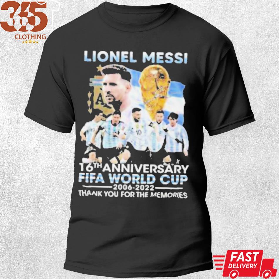 Argentina 2022 World Cup Champion Lionel Messi Signature T-Shirt