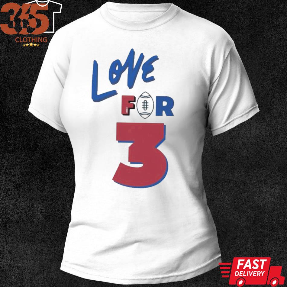 Love For 3 Damar Hamlin Shirt - High-Quality Printed Brand