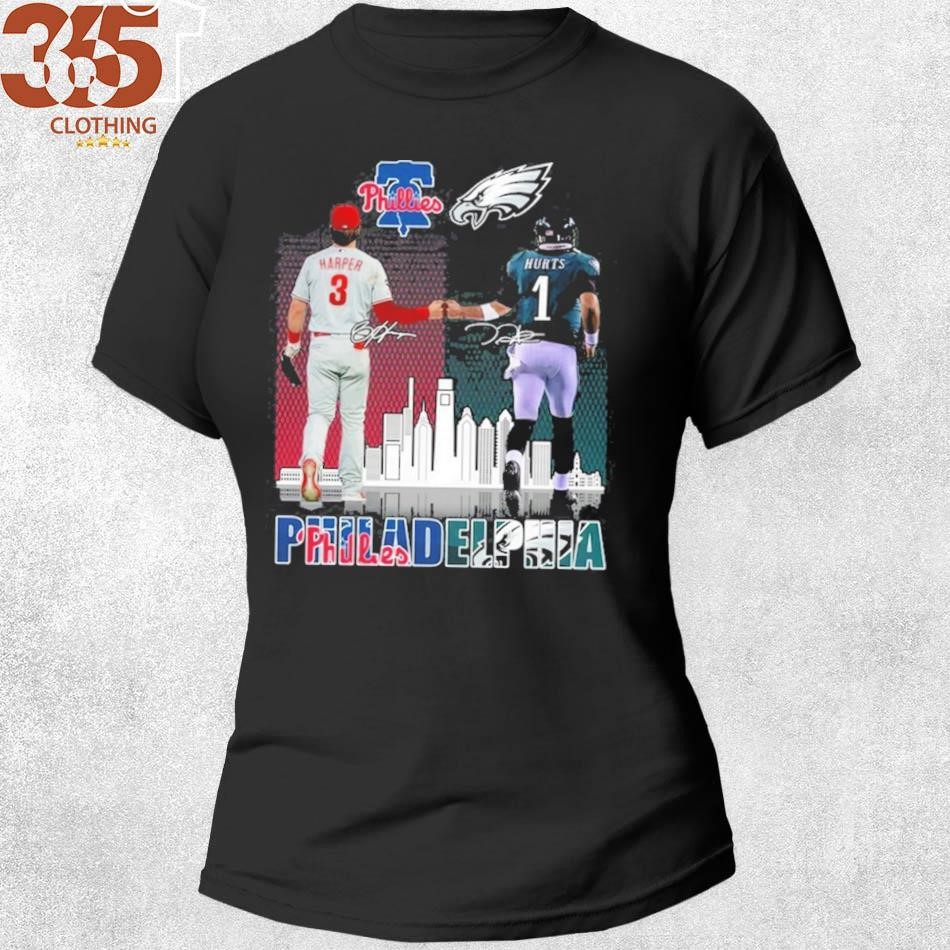 Awesome bryce Harper and Jalen Hurts Philadelphia sport team, Phillies and  Eagles signatures shirt, hoodie, sweater, long sleeve and tank top