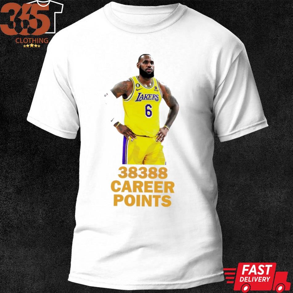 lebron James Los Angeles Lakers 38388 career points shirt