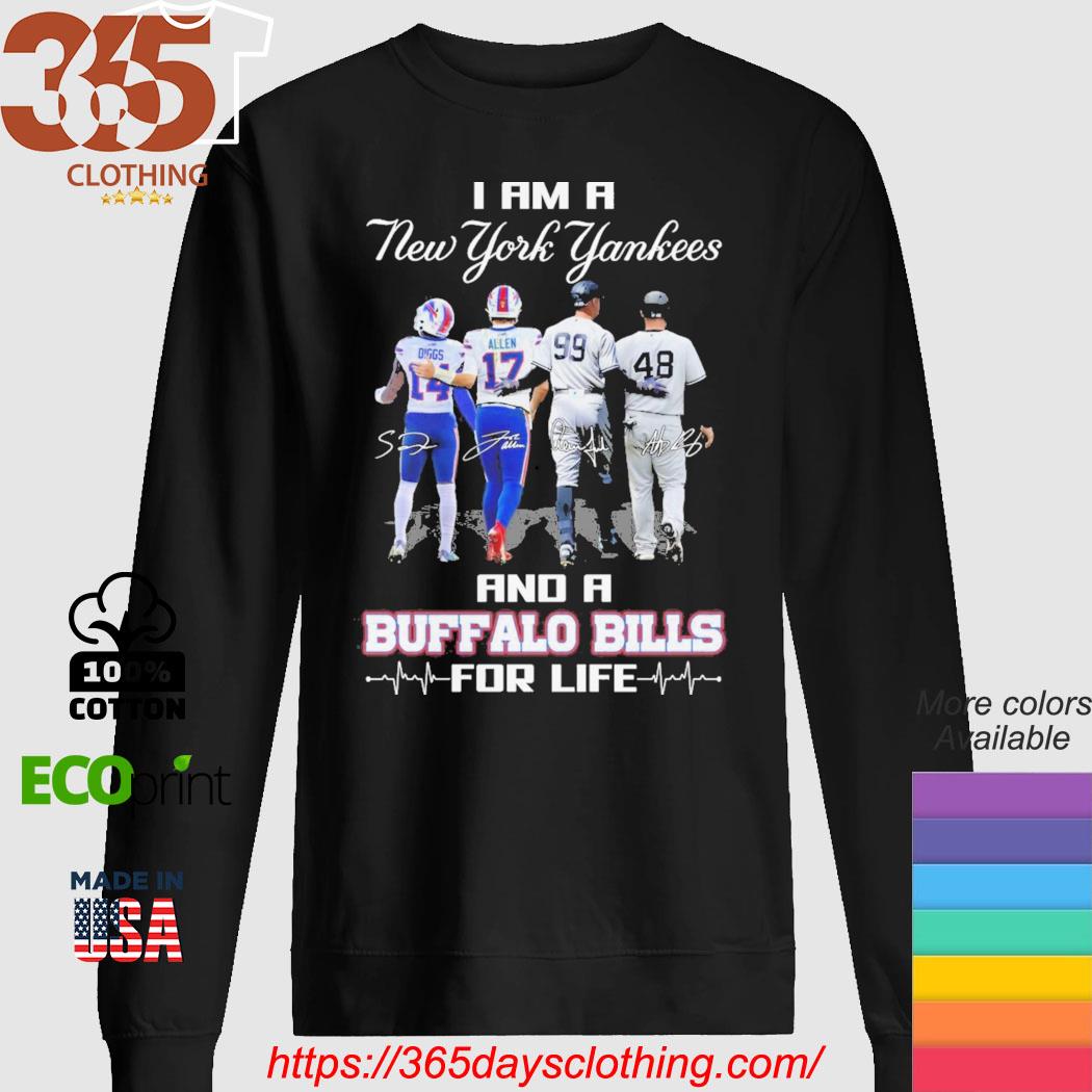 New York Yankees and Buffalo Bills Lifelong Fan Signatures Shirt, Funny  Buffalo Bills Gifts
