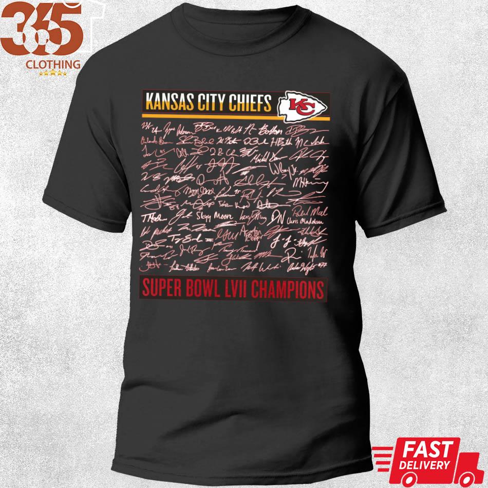 Nice Super Bowl LVII Champions Kansas City Chiefs signatures 2023 shirt,  hoodie, sweater, long sleeve and tank top