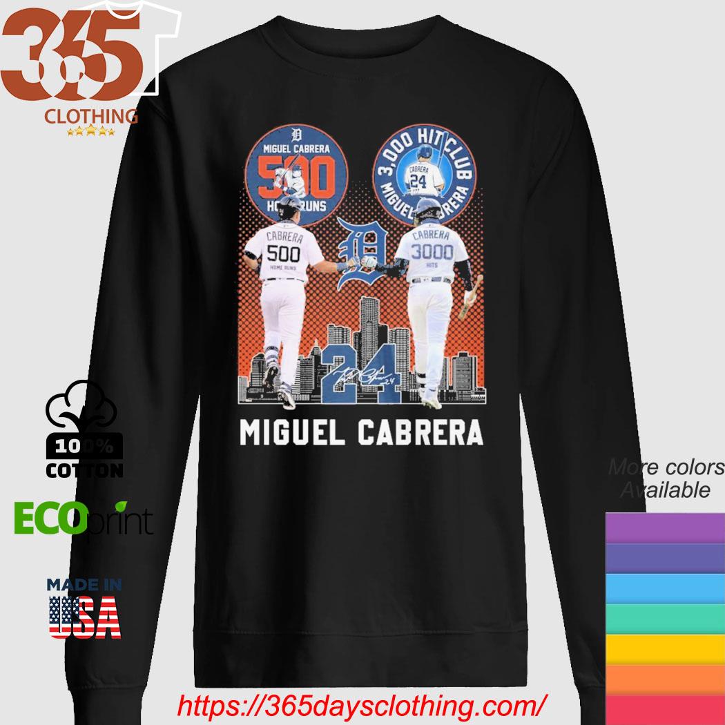 Miguel Cabrera 500 Home Runs and 3000 Hits City signature shirt