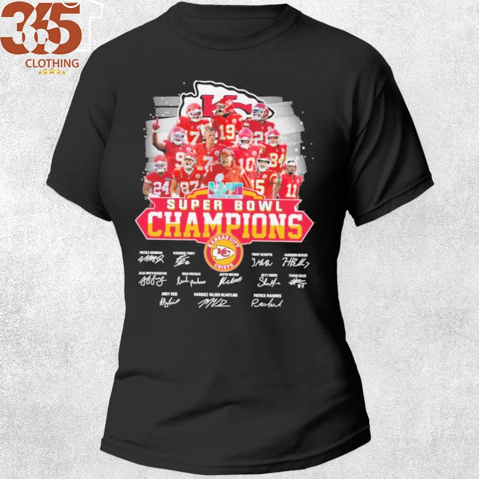 Super Bowl LVII Kansas City Chiefs 2023 Final Champions Signatures shirt,  hoodie, sweater, long sleeve and tank top