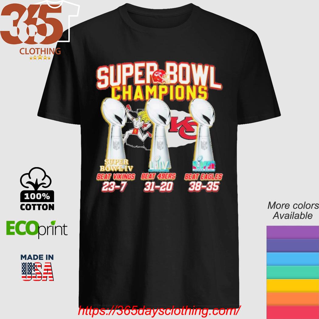 Super Bowl Champions Beat Vikings 23-7 Bear 49Ers 31-20 Beat Eagles 38-35  shirt, hoodie, sweater, long sleeve and tank top