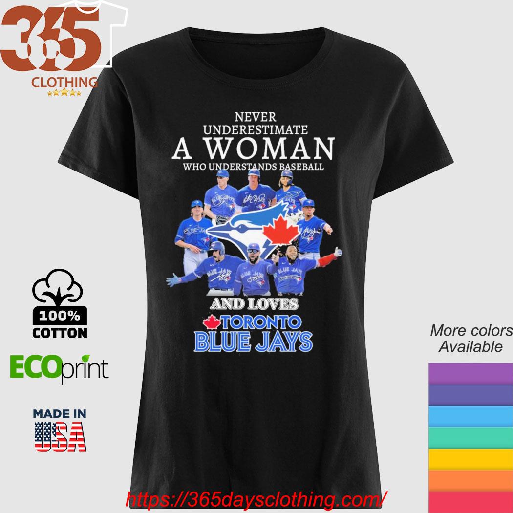 Never underestimate a woman who understands baseball and loves Toronto Blue  Jays shirt, hoodie, sweater, long sleeve and tank top
