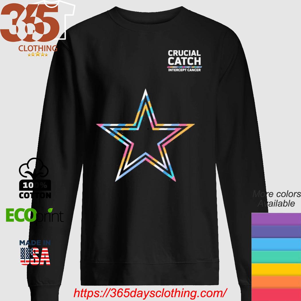 Design 2023 Dallas Cowboys Crucial Catch Intercept Cancer T-Shirt