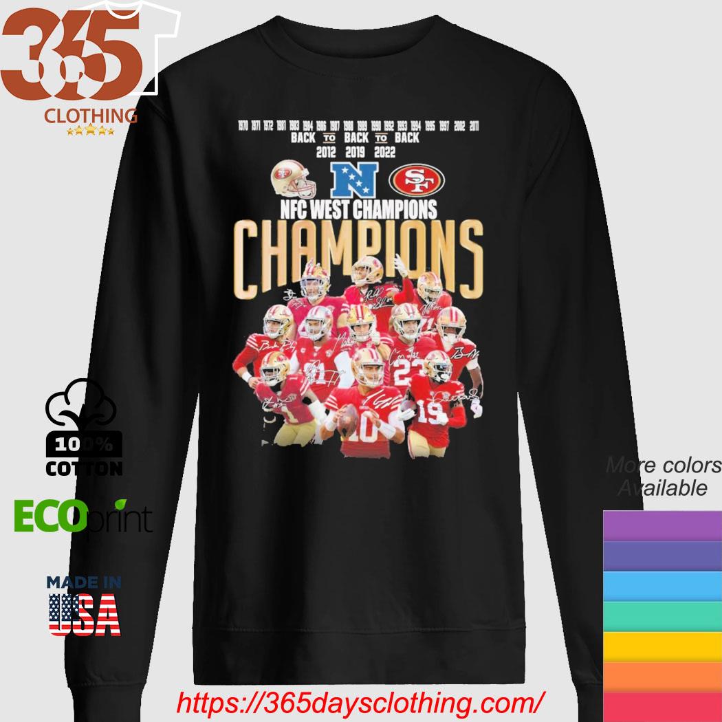 San Francisco 49Ers NFC West Champions 2022 signatures shirt, hoodie,  sweater, long sleeve and tank top