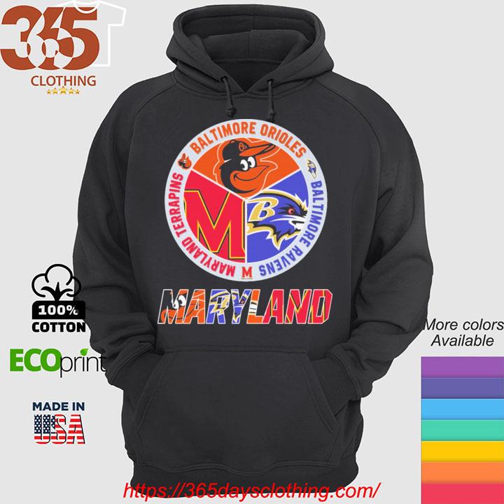 Maryland Terrapins Orioles Ravens logo shirt, hoodie, sweater