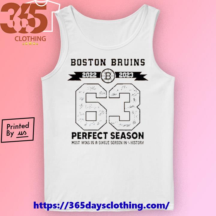 Boston Bruins 2022-2023 63 perfect season most wins in a single season in  history Signature Shirt, hoodie, longsleeve, sweatshirt, v-neck tee