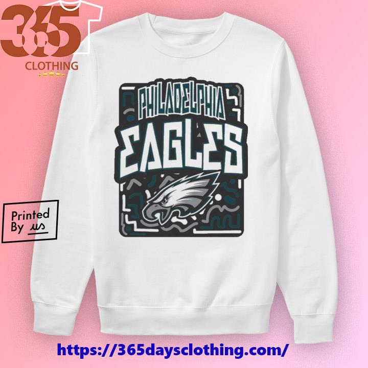 NFL Team Apparel Youth Philadelphia Eagles Tribe Vibe White T-Shirt