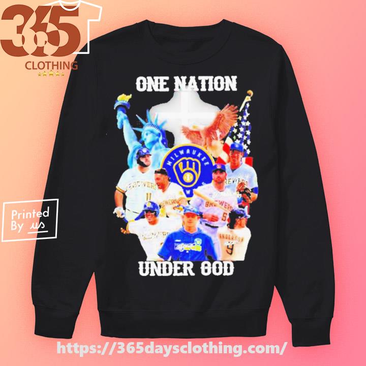 One Nation Under God Milwaukee Brewers Baseball Signature shirt