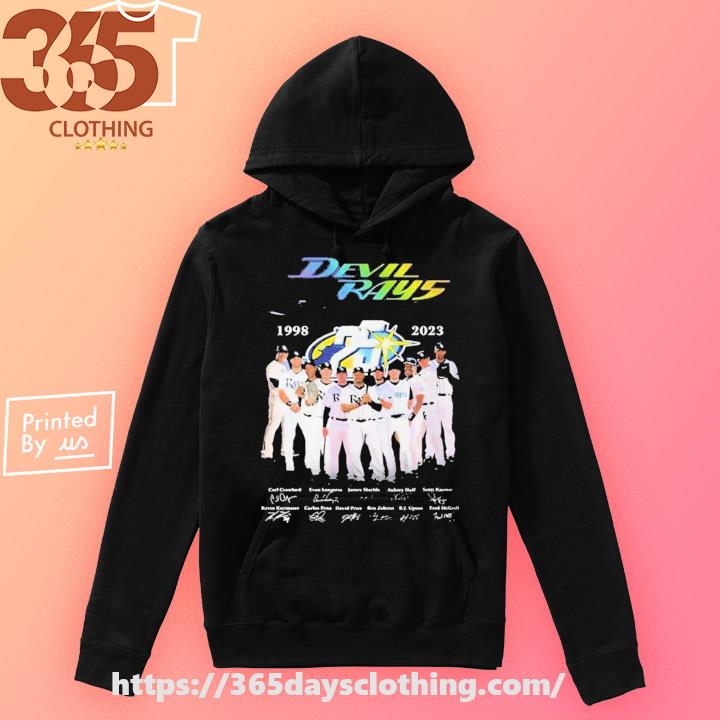 Tampa Bay Rays and Devil 25th Anniversary 1998 2023 Thank You For The  Memories Signatures shirt, hoodie, sweater, long sleeve and tank top