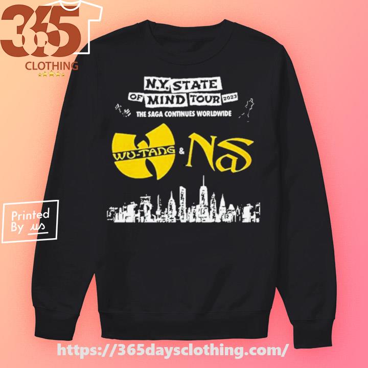 Wu-tang Clan And Nas New York State of Mind Tour Black T-shirt