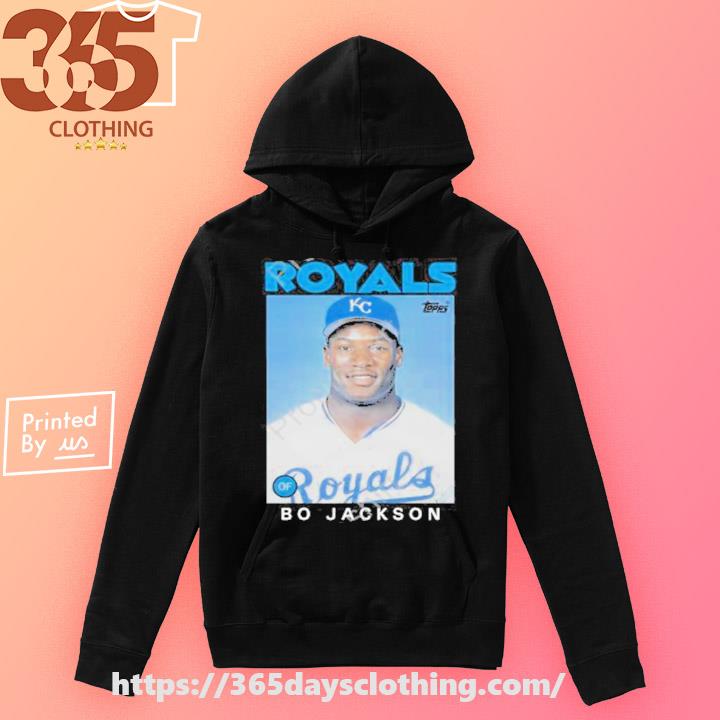 Official 1986 topps baseball bo jackson Kansas city royals photo shirt,  hoodie, sweater, long sleeve and tank top
