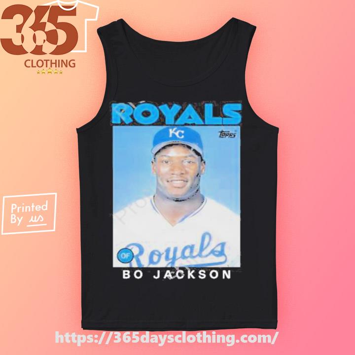 Official 1986 topps baseball bo jackson Kansas city royals photo shirt,  hoodie, sweater, long sleeve and tank top