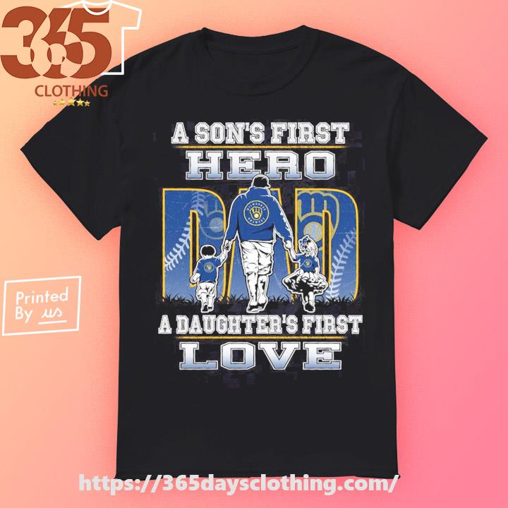 Los angeles dodgers a son's first hero a daughter's first love dad happy father's  day shirt
