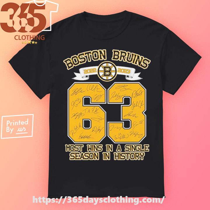 Boston Bruins 2022 2023 Most Wins In A Single Season In History Trending T- Shirt For Men And Women