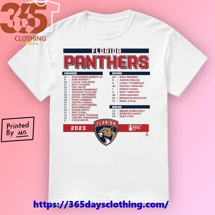 SALE35%!!! Florida Panthers 2023 Stanley Cup Final Roster T-Shirt