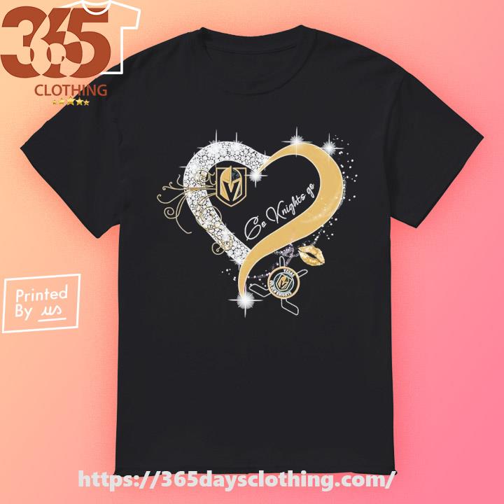 Vegas Golden Knights Heart Logo Long Sleeve Shirt for Women