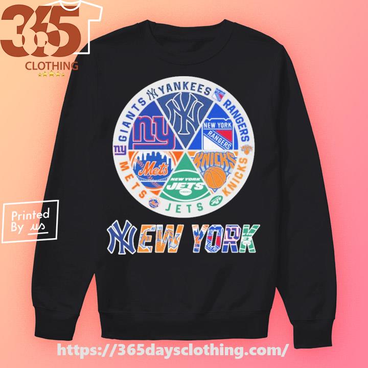 Official New York Knicks New York Yankees New York Rangers New York Giants New  York city of champions shirt, hoodie, longsleeve tee, sweater