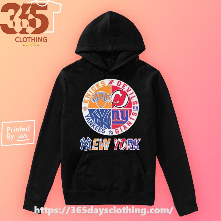 Official Logo New york knicks new york devils new york giants new york mets  2023 shirt, hoodie, sweater, long sleeve and tank top