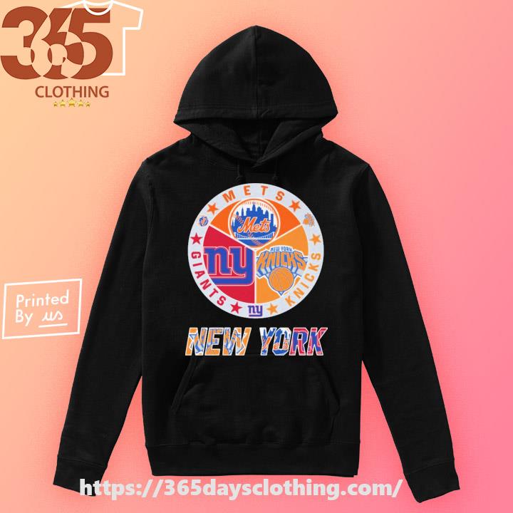 Official new York Knicks Mets Giants 3 teams sports circle logo shirt,  hoodie, sweater, long sleeve and tank top