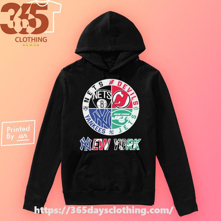 New York Nets New Jersey Devils New York Jets New York Yankees New York City  2023 Logo shirt, hoodie, longsleeve, sweatshirt, v-neck tee