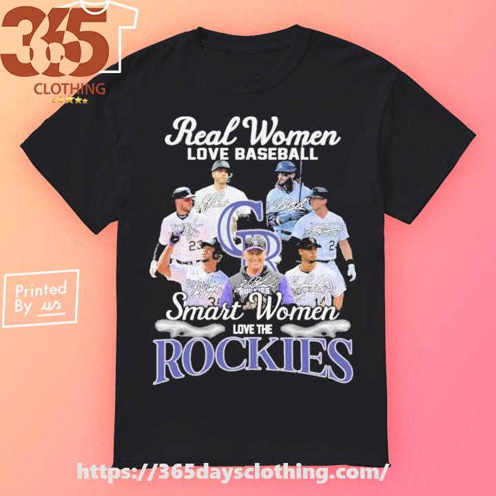 Real women love baseball smart women love the rockies shirt