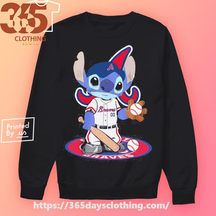 Stitch baseball Atlanta Braves Logo shirt, hoodie, sweater, long