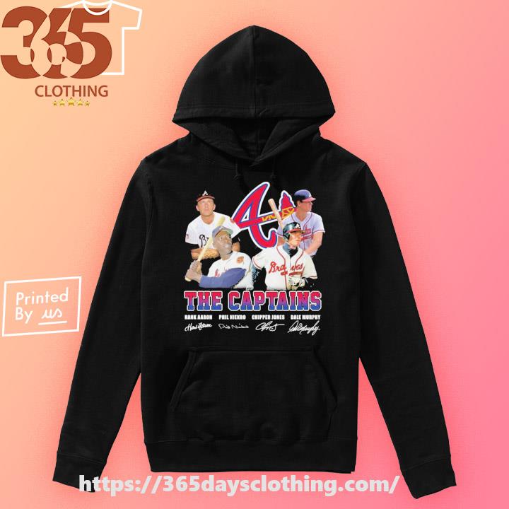 Atlanta Braves The Captain's Hank Aaron Phil Niekro Chipper Dale Murphy 2023  signatures shirt, hoodie, sweater, long sleeve and tank top