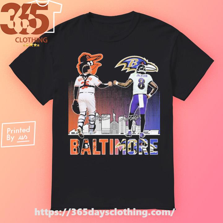 Baltimore Ravens Orioles Jackson Adley Rutschman Skyline signatures Shirt,  hoodie, sweater, long sleeve and tank top