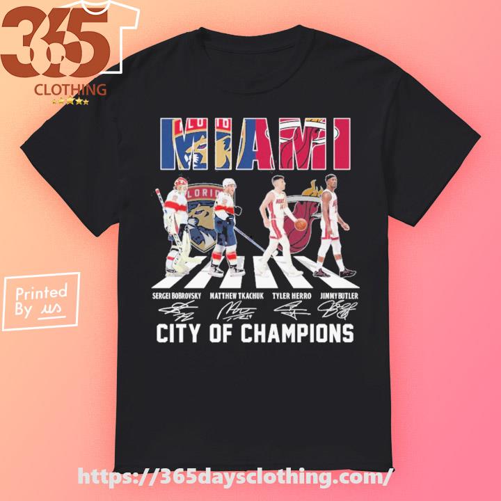 Official Miami Heat Florida Panthers City Of Champion Abbey Road Signatures  Shirt, hoodie, sweater, long sleeve and tank top