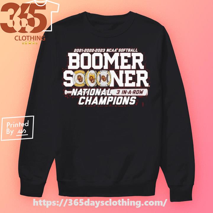 3-Peat 2023 NCAA Softball National Champions Oklahoma Sooners  2021-2022-2023 shirt, hoodie, sweater, long sleeve and tank top