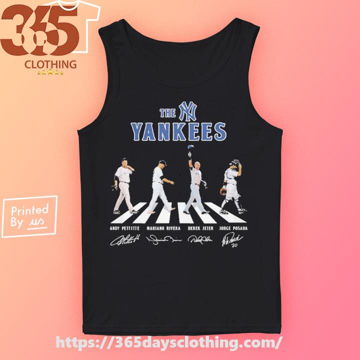 The Yankees Mariano Rivera Jorge Posada Andy Pettitte Derek Jeter signature Abbey  Road shirt, hoodie, sweater, long sleeve and tank top