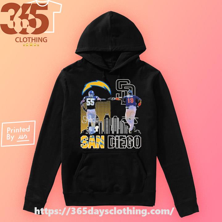 Junior Seau 55 San Diego Chargers Tony Gwynn 19 San Diego Padres signature  shirt, hoodie, sweater, long sleeve and tank top