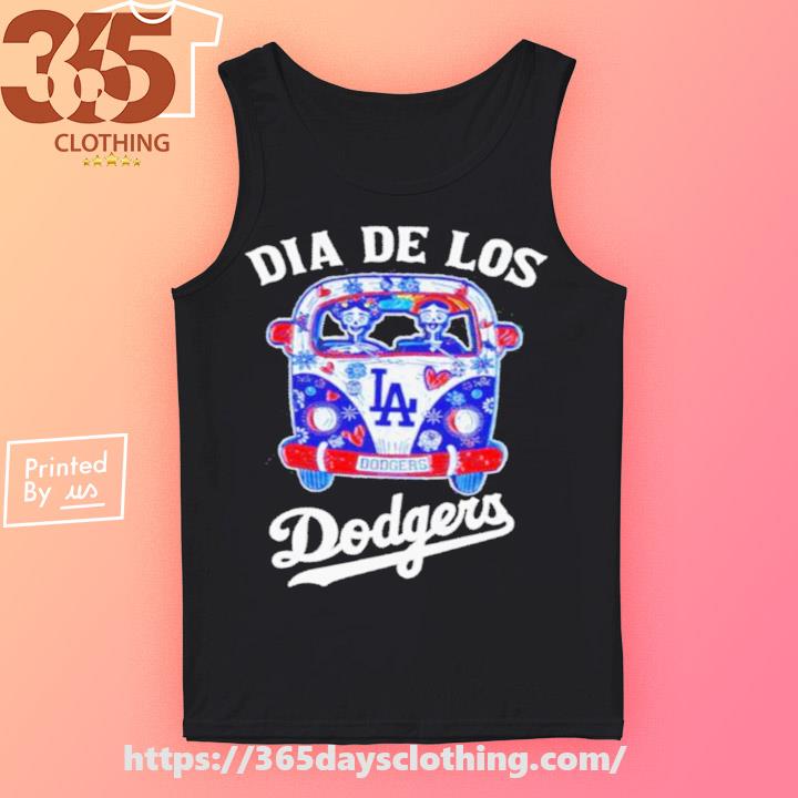 Official funny Hippie Car Los Angeles Dodgers Skull Dia De Los Dodgers  Shirt, hoodie, sweater, long sleeve and tank top