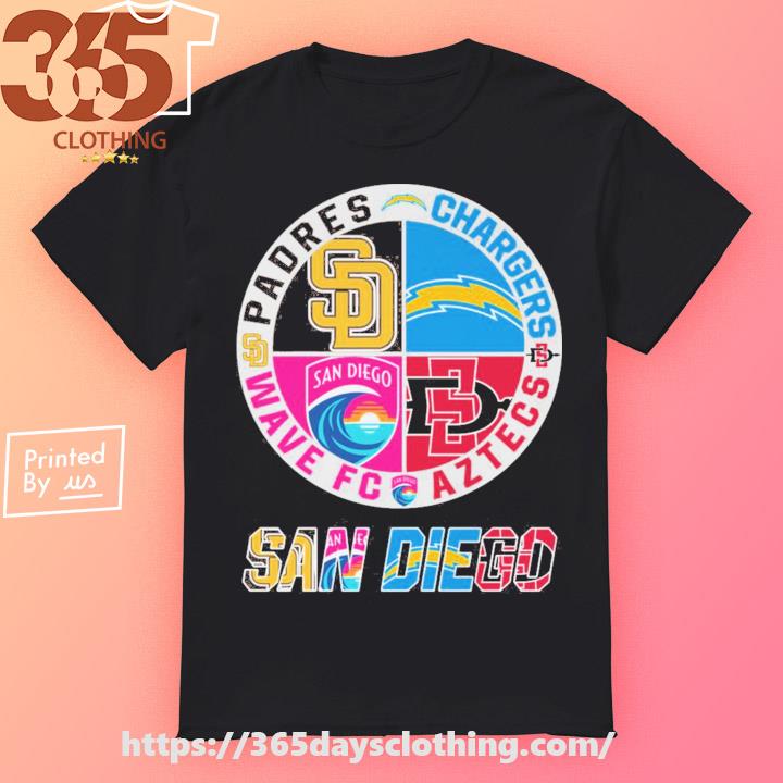 San Diego Chargers Aztecs Wave FC Padres logo 2023 shirt, hoodie