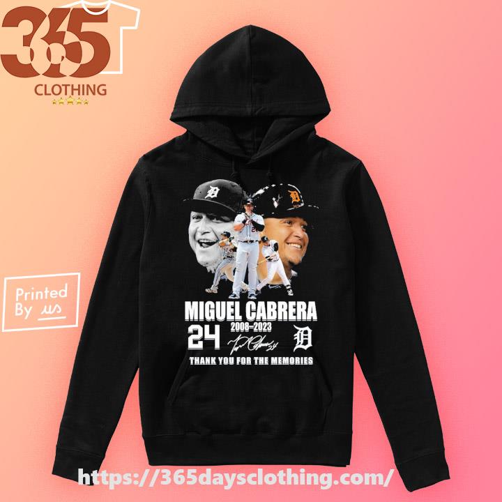 Miggy Miguel Cabrera 2003 2023 thank you for the memories baseball  signature shirt, hoodie, sweater, long sleeve and tank top