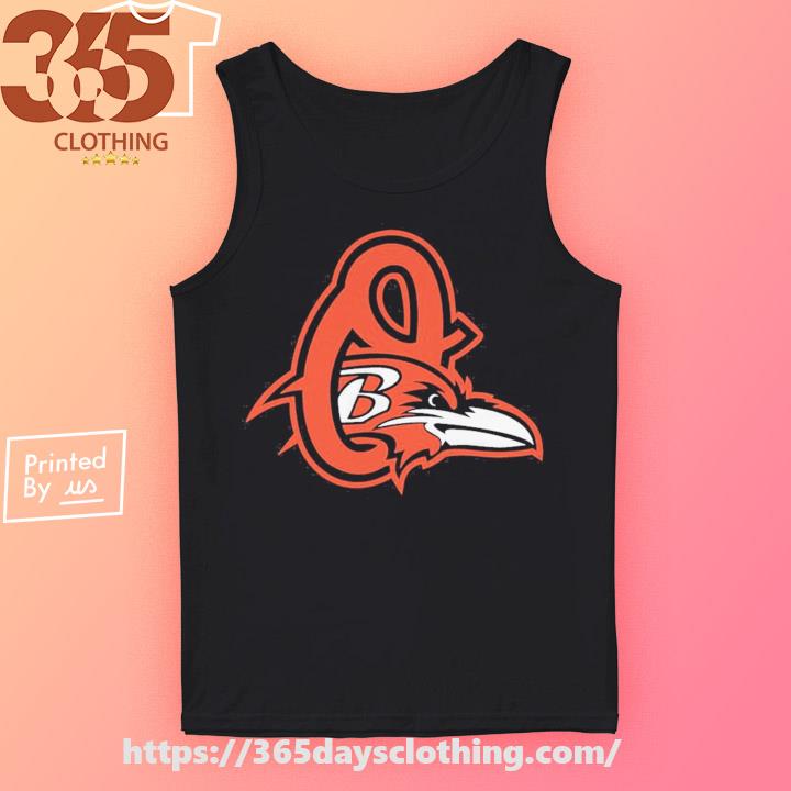 Baltimore Ravens Baltimore Orioles MASH UP Logo T-shirt 6 Sizes S
