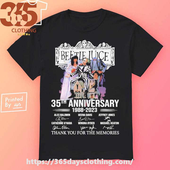 Official beetle juice 35th anniversary 1988 2023 memories T-shirt