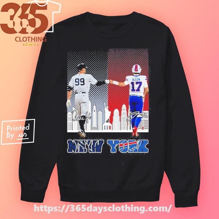Buffalo Bills New York Yankees Skyline signatures shirt, hoodie