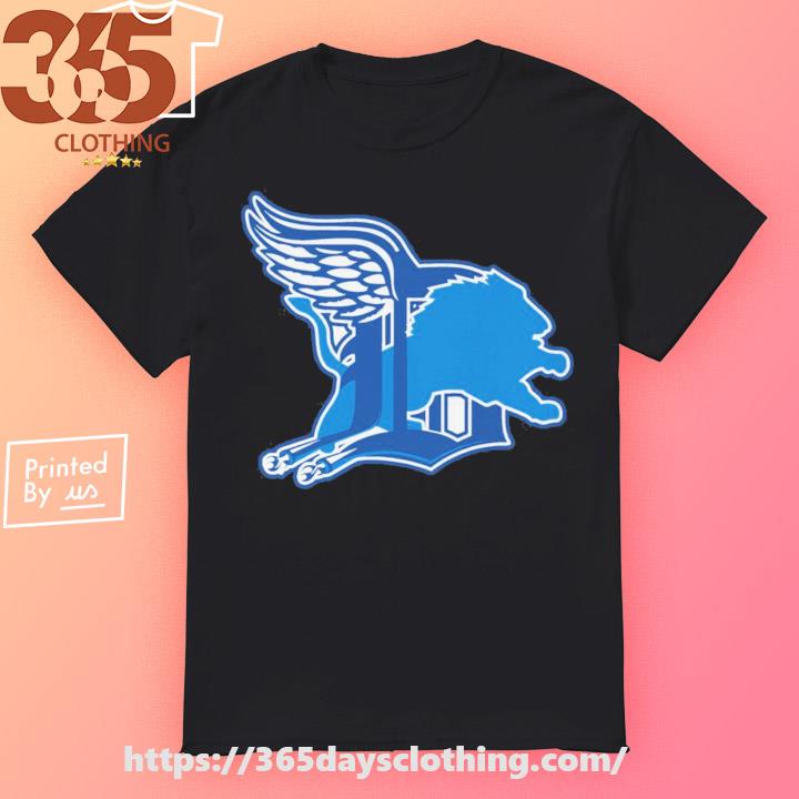 Detroit Lions Red Wings Tigers MASH UP Logo T-shirt 6 Sizes S-3XL!!