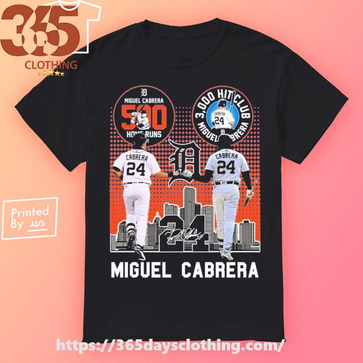 3000 Hits 500 Home Runs Detroit Tigers Miguel Cabrera Signature T