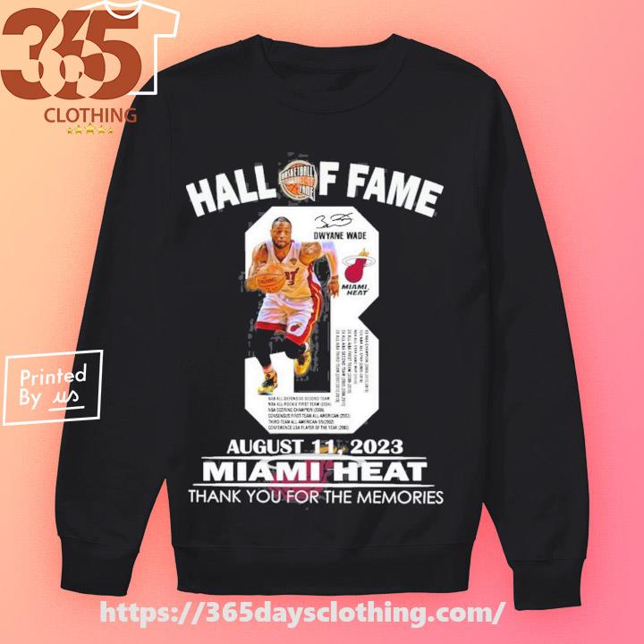 Official hall Of Fame Dwyane Wade 3 Miami Heat Thank You For The